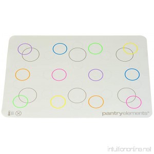 Silicone Baking Mat by Pantry Elements Reversible Half Sheet (16-1/2 x 11-5/8) With Six Fun Vibrant Color Target Circles Premium Non Stick Liner with Gift Tube BPA Free - B073QW2R9P